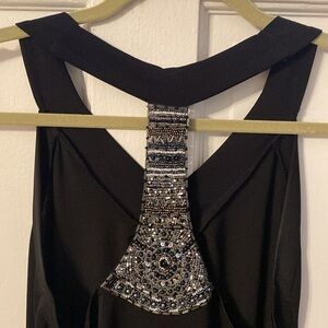 Black slinky, sexy top